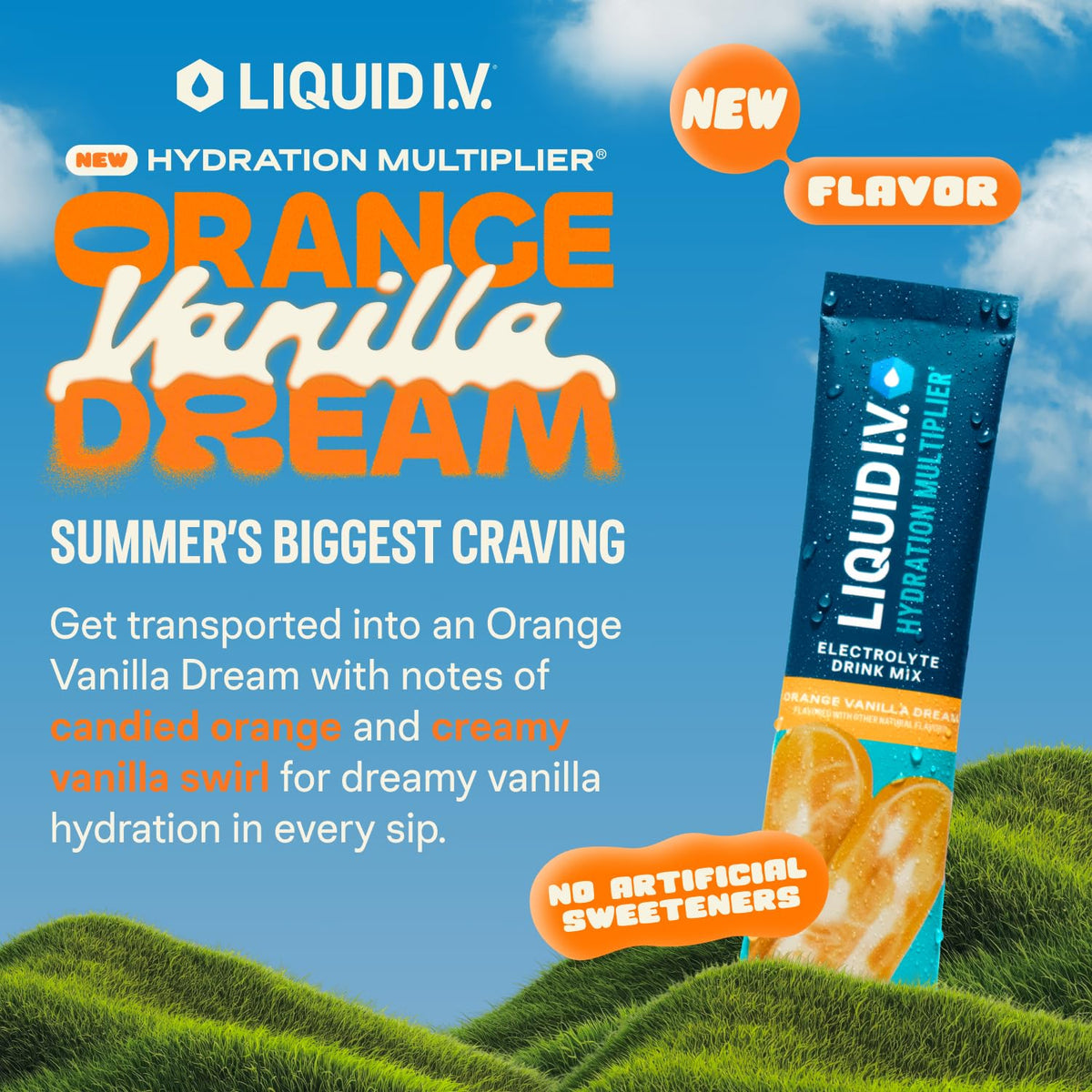 Hydration Multiplier - Lemon Lime | Orange Vanilla Dream Electrolyte Powder Drink Mix | 1 Pack (16 Servings)