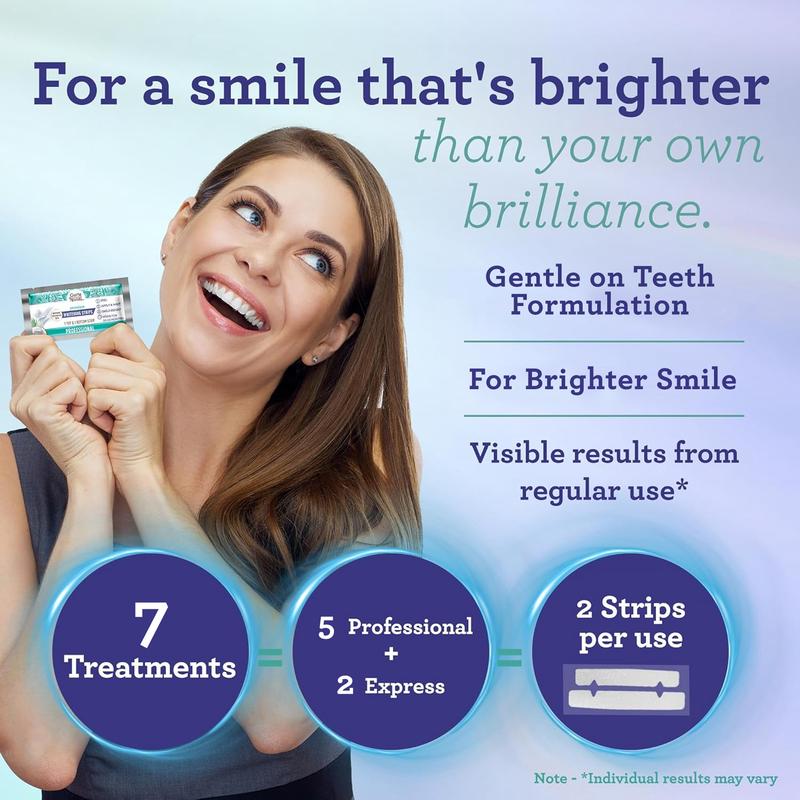 Teeth Whitening Strips - 7-Day Treatment with -Non-Slip Dry Technology for Comfort & Contact